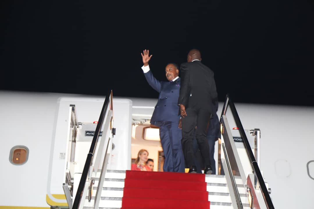 Denis Sassou N’Guesso en route pour le sommet des chefs d’Etat du Comité des 10 en Guinée Equatoriale 