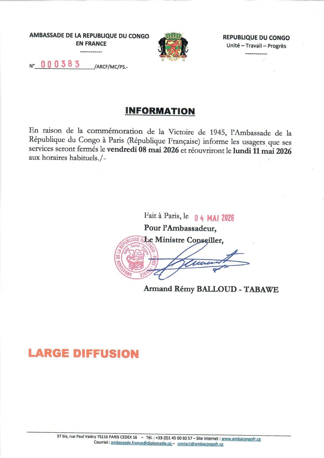 Journée du 8 mai 2026