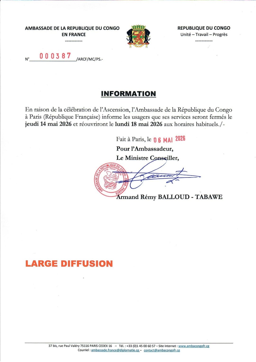 Journée du 14 mai 2026