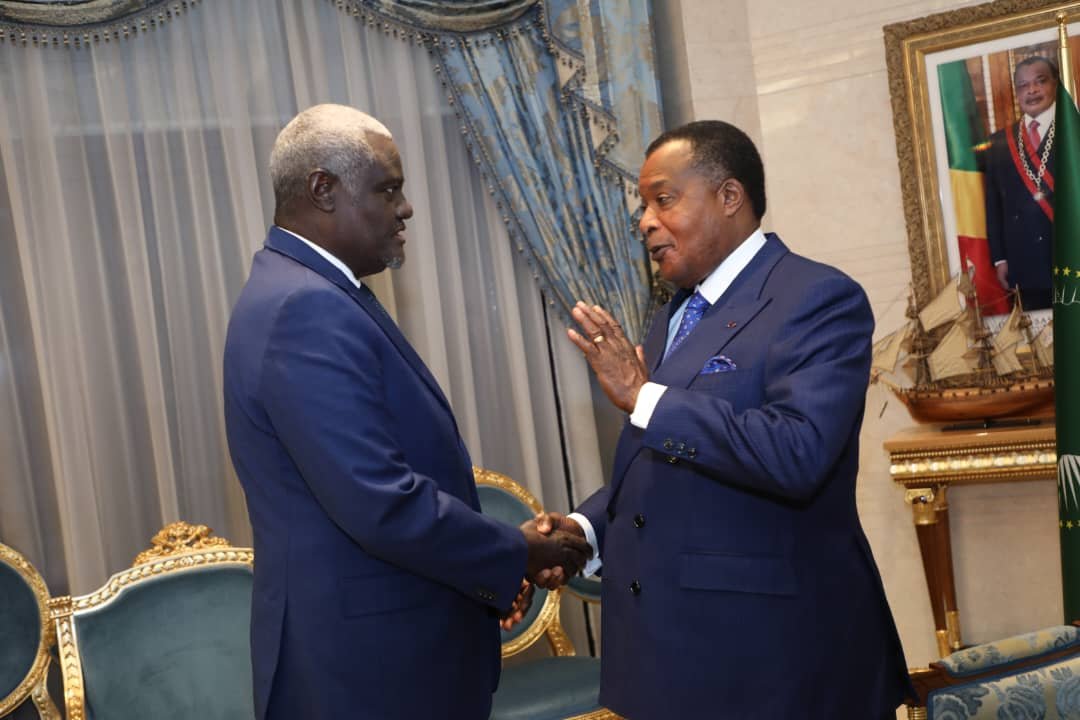 Congo-UA : les adieux de Moussa Faki Mahamat à Denis Sassou N'Guesso