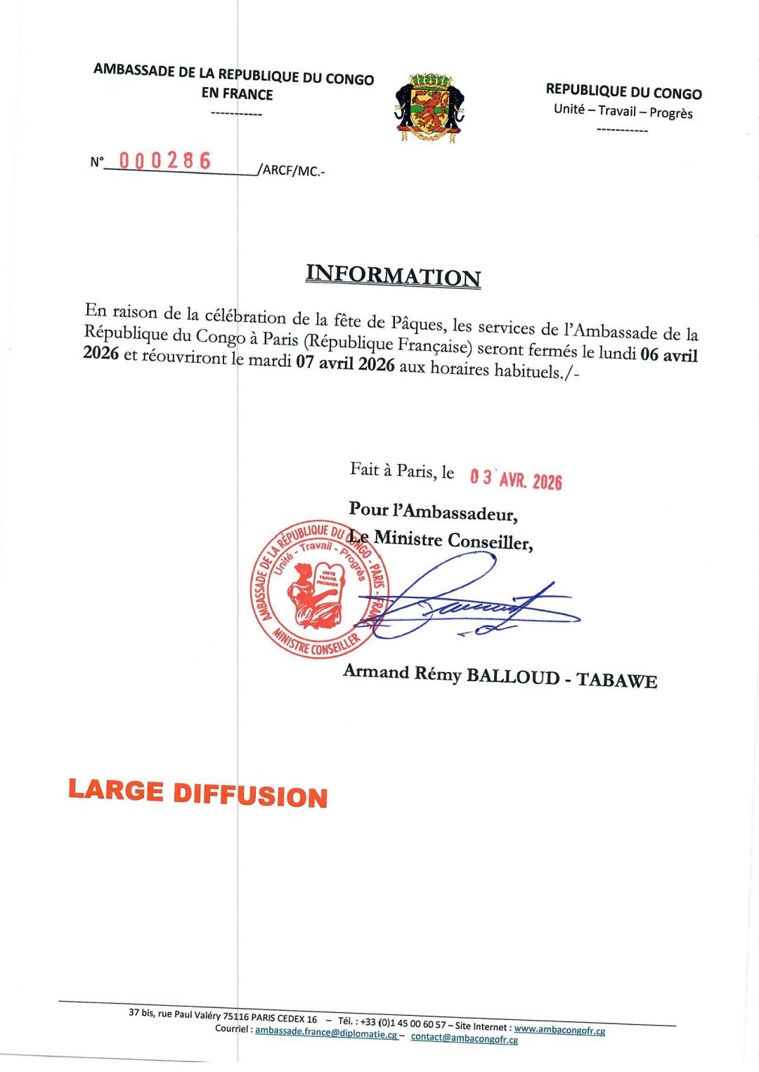 Journée du 6 avril 2026 ( Pâques)